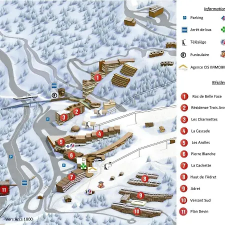 Aux Pieds à Arc 1600 Avec Wifi Et Animaux Acceptés - Fr-1-411-438 * Les Arcs (Savoie)